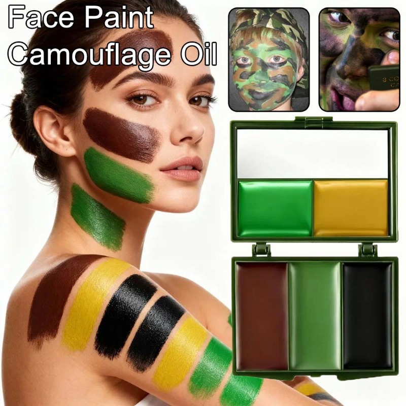 Three-Color Camouflage Face Pa - огляд і ціна Camo Face Paint